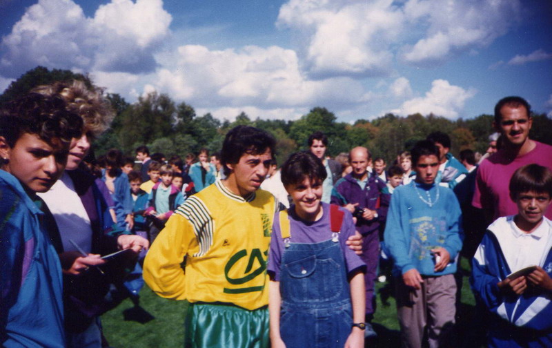 Les 2 Gigi : Angélique Le Bras (Huguen) et Alain Giresse à Clairefontaine